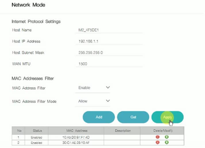 Select authorized devices to connect to your Jiofi router